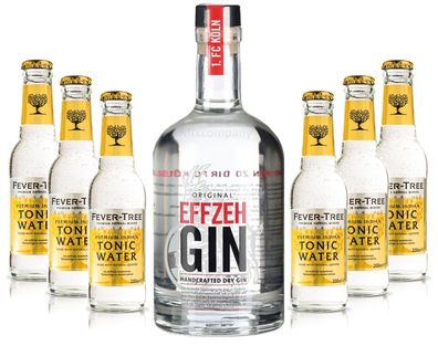 Effzeh Handcrafted Dry Gin 0,5l 500ml (42% Vol) + 6xFever-Tree Premium Indian T