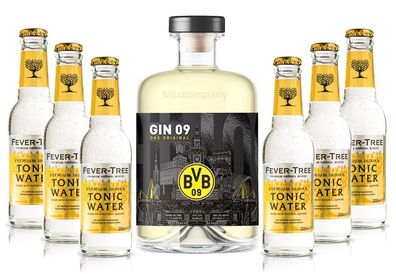 BVB Gin 09 Das Original 0,5l 500ml (43% Vol) + 6xFever-Tree Premium Indian Toni