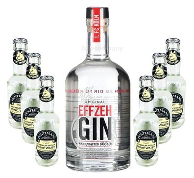 Effzeh Handcrafted Dry Gin 0,5l 500ml (42% Vol) + 6xFentimans Premium Indian To