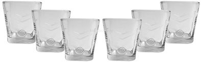 Ballantines Glas / Gläser Set - 6x Tumbler eckig Whiskyglas, eckige schwere Aus