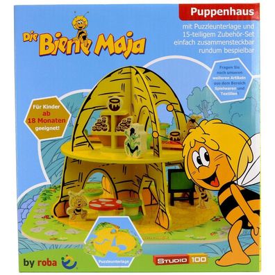 Biene Maja Puppenhaus und Zubehör Bienenstock mit Puzzle steckbar NEU roba 9461
