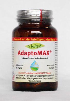 Dr. Hittich AdaptoMAX, 1/2/4x 90 Kaps., Rhodiola rosea, Ashwagandha