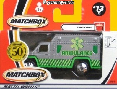 Spielzeugauto Matchbox 2002* Ambulance
