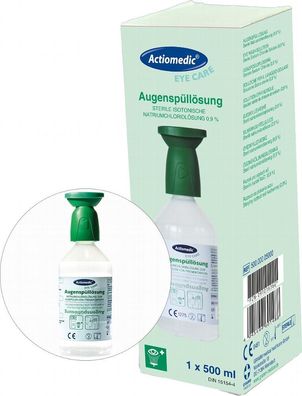 Actiomedic® EYE CARE Augenspülflasche mit Natriumchloridlösung 0,9 % 500 ml