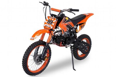 Kinder Jugend Motorcrossbike Dirtbike JC 125 cc 17/14 Motorrad Orange