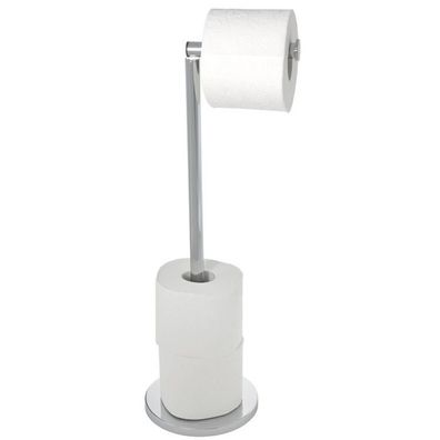 WENKO, Stand Toilettenpapierhalter 2 in 1 , Stahl