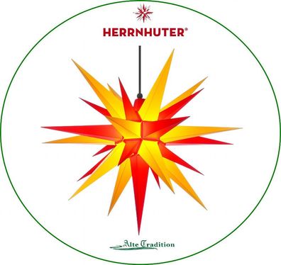 Herrnhuter Stern 68 cm Farbe gelb/ rot wetterfest Kunststoff für Außen v. Fachhändler