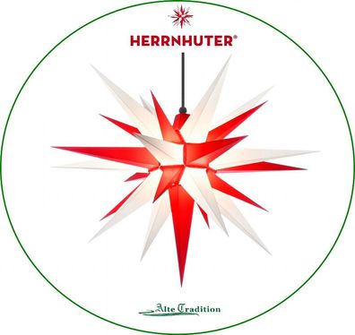 Herrnhuter Stern 68 cm Farbe weiß/ rot wetterfest Kunststoff für Außen Sterne