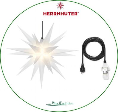 Herrnhuter Stern 68 cm Farbe OPAL Komplett, Kunststoff für Außen inkl Kabel Sterne