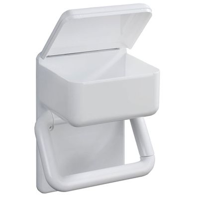 Wenko, Toilettenpapierhalter 2 in 1, Oberablage für feuchte Toilettentücher