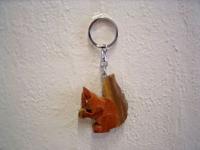 Schlüsselanhänger "Eichhörnchen" (Holz) / Keychain "Squirrel" (Wood)