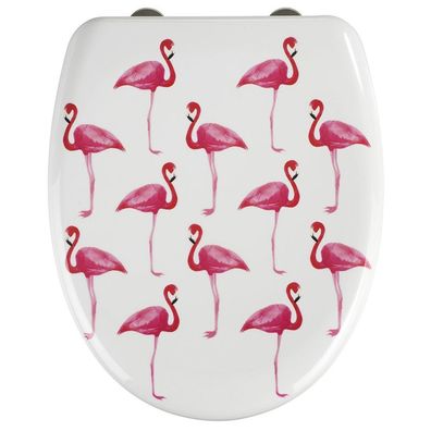 WENKO Premium WC-Sitz Flamingo Toiletten mit Absenkautomatik