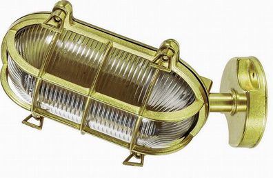 Wandlampe in Kupfer Echt-Messing IP64 wetterfest Maritime Außenleuchte Haus Hof