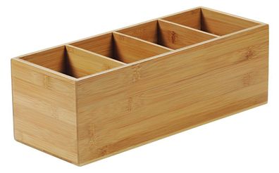 Besteckkasten, Aufbewahrungsbox mit universellem Zweck, Organizer, Bambusbehälter