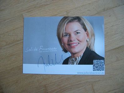 Rheinland-Pfalz CDU Julia Klöckner - handsigniertes Autogramm!!!