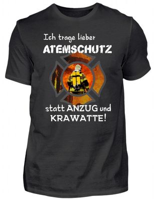 Feuerwehr Shirt Hoodie Ich Trage Lieber Atemschutz Statt Anzug Und Krawatte 112