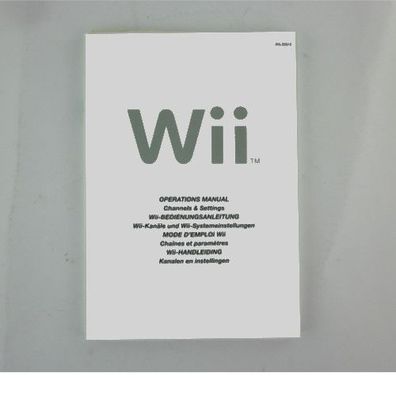 Wii Bedienungsanleitung für Wii-Kanäle und Wii-Systemeinstellungen in weiss
