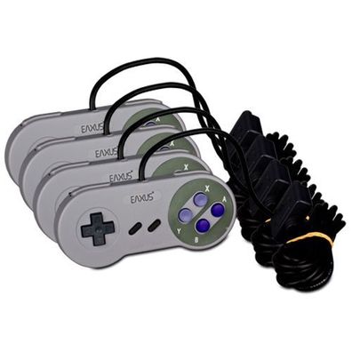 4 SNES Controller von EAXUS für SUPER Nintendo - ohne Versand