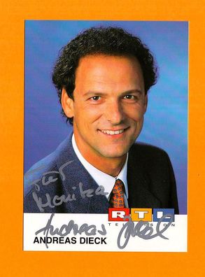 Andreas Dieck ( RTL - Moderator ) - persönlich signiert