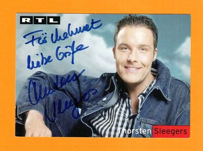 Thorsten Sleegers ( RTL - Moderator ) - persönlich signiert