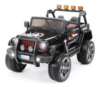 Kinder Elektroauto "Wrangler" Offroad Jeep ALLRAD 2-Sitzer Kinderauto Schwarz