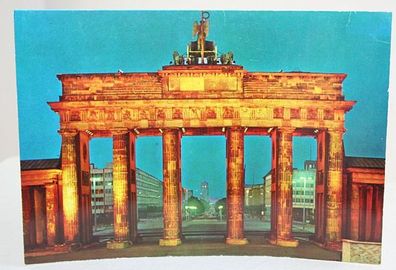 4 Ansichtskarten Postkarten Berlin Brandenburger Tor Nachtaufnahme im A5 Format