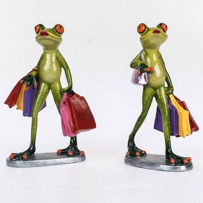 Formano Deko Figur Shopping Frosch mit Tüten