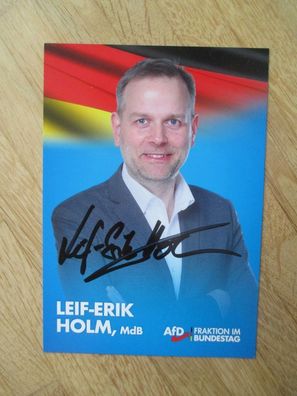 AfD Politiker Leif-Erik Holm - handsigniertes Autogramm!!!!