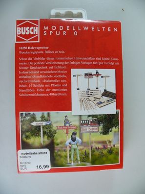 Spur 0: Busch 10250 Bausatz 'Holzwegweiser' - neu