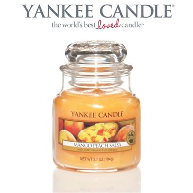 Yankee Candle 104g Mango Peach Salsa Glas Small Jar Housewarmer Duftkerze €114,42/ kg