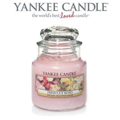 Yankee Candle 104g Fresh Cut Roses Glas Small Duftkerze Jar Housewarmer €114,42/ kg