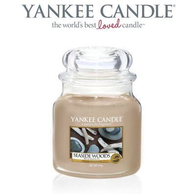 Yankee Candle 104g Seaside Woods Glas Duftkerze Jar Housewarmer €114,42/ kg