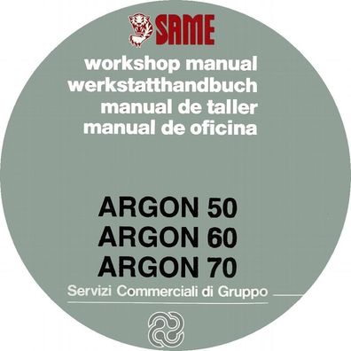 Werkstatthandbuch für die Same Argon 50, 60 und 70