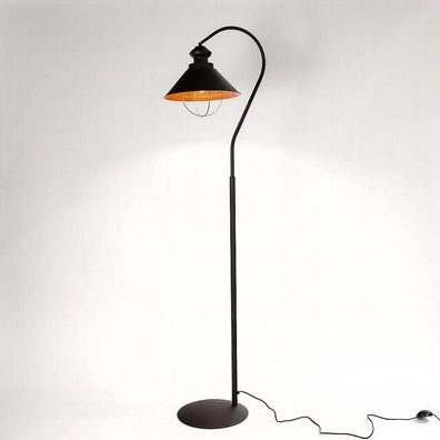 Industrie Stehlampe Vintage LOFT E27 H:1,8m Braun Kupfer Standleuchte Wohnzimmer
