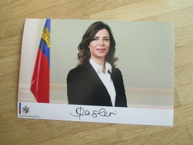 Liechtenstein Regierungsrätin Dominique Hasler - handsigniertes Autogramm!!!