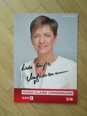 ORF Fernsehmoderatorin Marie-Claire Zimmermann - handsigniertes Autogramm!!!!