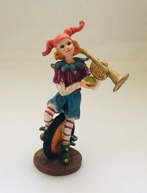 Clown Polystone ca. 10 cm hoch handbemalt Zirkus Modell 4