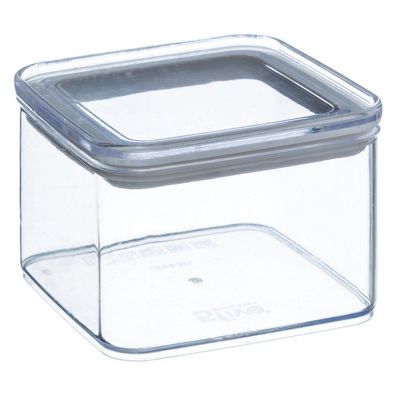 Lebensmittelbehälter, transparent, eckig, mit versiegeltem Deckel, Inhalt 0,5 Liter