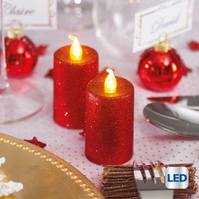 2 Stück LED Kerzen Votive, rot - Fééric Lights and Christmas