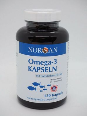 Norsan Omega-3 Kapseln 1500mg Omega-3 pro Tagesdosis 120 Weichgelkapseln