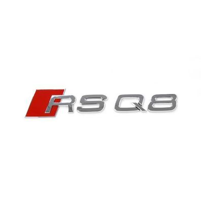 Original Audi RSQ8 Schriftzug Aufkleber Sticker Emblem Logo Design chrom/ silber