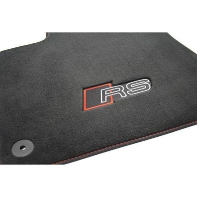 Original Audi RSQ8 Textilfußmatten Premium Fußmatten Stoffmatten RS-Design rot