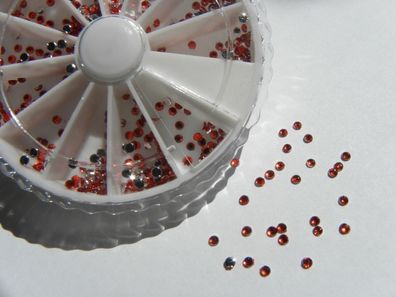 600 Kristall-/ Strasssteine, Palette - nur rot