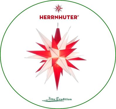 Herrnhuter Stern 13 cm Sterne rot/ weiß LED Dekorationsstern Weihnachtsstern
