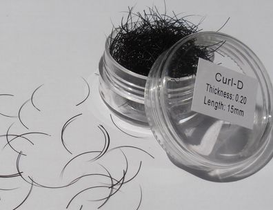 D-Curl Extra Wimpern | 0,20 mm dick | 6 mm lang