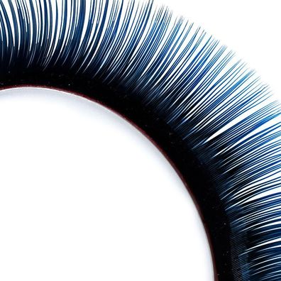 Mink-Lashes, 2-farbig, schwarz/ blau, 8 mm