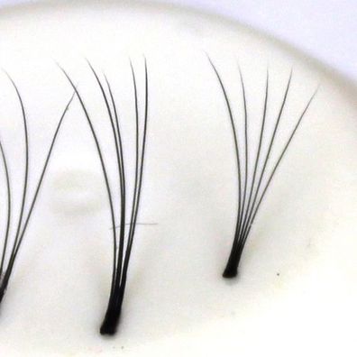 120 Flare Lashes 5D, ultraleicht, knotenfrei | 0,07 mm dick | 10 mm lang | C-Cur