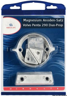 Anodensatz Anode Magnesium für Volvo Penta AQ290-DP Duoprop Osculati Versandfrei