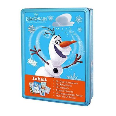 Disney Frozen Olaf Kreativ-Box Eiskönigin Lesen Malen Rätsel Sticker Stifte NEU