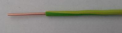 Einzelader H07V-U 1,5 qmm Starr 100 Meter Ring grün-gelb
